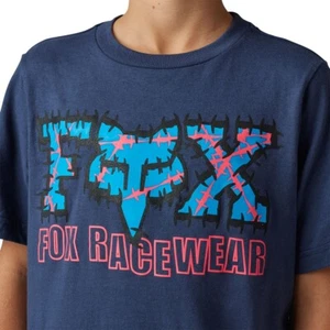 FOX RACING YOUTH BARBED WIRE II TEE DEEP COBALT SIZE SMALL - 30829-387-YS - Picture 1 of 2