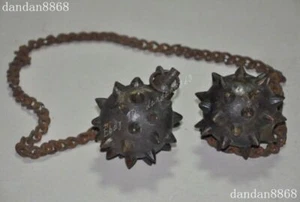 Antigua China Bronce Antigua Guerra Armas Arma Armamento Meteoro Martillo Estatua0 - Imagen 1 de 11