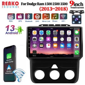 9" For Dodge Ram 1500 2500 3500 2013-2018 Car Stereo Radio Carplay GPS Navi SWC - Picture 1 of 14