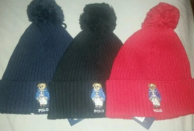Polo Ralph Lauren RLX 针织滑雪熊 Preppy Holiday Stadium Skully Only 红色  — 第 1/4 张图片
