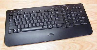 Genuine Dell (Y-RBP-DEL4) Black Slim Multimedia Wireless Computer Keyboard  - Image 1 of 3