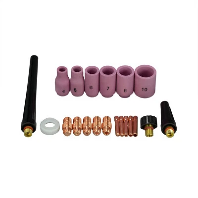 RIVERWELD TIG Collet Body Alumina nozzle Back Cap Fit TIG Welding Torch SR WP9 20 25,20PK