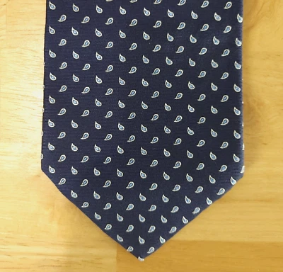 Corbata Brooks Brothers Makers azul cachemira 100 % seda hecha en EE. UU. 3,75" X 58,5" Foto 1 de 4