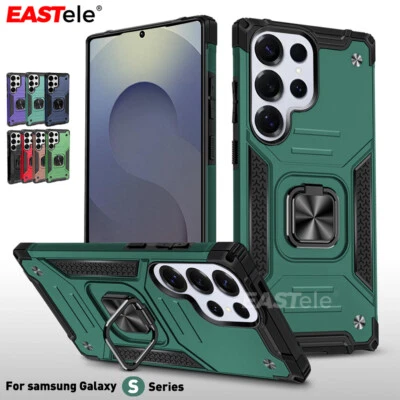 For Samsung S25 S24 S23 Plus Ultra FE Shockproof Magnetic Ring Kickstand Case - image 1 of 4