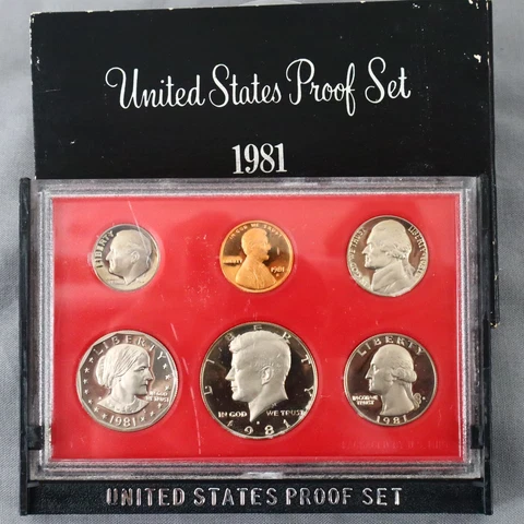 1981 US Proof Sets S San Francisco In Stand Up Display Case Random Pick Cover