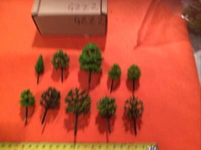 N Scale Set Of 10 Trees ,Forest, Foliage, Scenery, Mix Of Types & Sizes Gzz2 - Image 1 of 4
