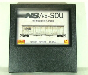 MICRO-TRAINS LINE N SCALE WEATHERED 3 PK 50' AIRSLIDE HOPPER NS/EXSOU 99305830 - Picture 1 of 3