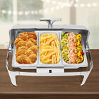 3 Pot Stainless Steel Chafer Chafing Dish Sets 13.5l Buffet Roll-top Catering Us
