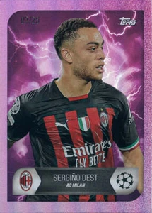 2022/23 Topps Soccer Summer Signings Sergino Dest Purple 21/25 - Afbeelding 1 van 2