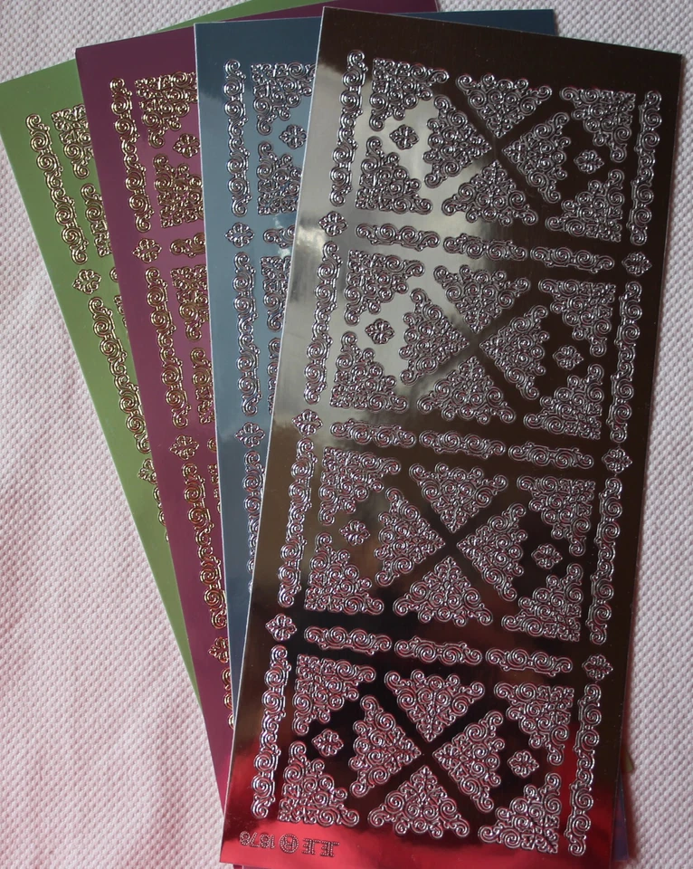 1 Stickerbogen Spiegelfolie "Ecken u. Bordüren", Jittenmeier - Bild 1 von 1