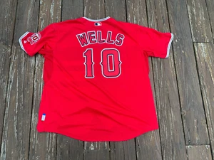 Anaheim Angels Vernon Wells Gr. 54 Majestic Trikot mit 50th Anniversary Patch - Bild 1 von 5