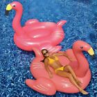 Swimline 90626 Giant Huge Inflatable Swimming Pool Ride-On Flamingo Float PINK