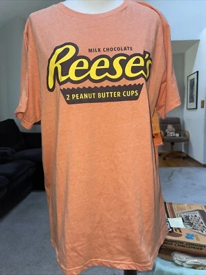 Reeses 2 Peanut Butter Cup Orange T Shirt Size Medium New With Tag - Image 1 of 4