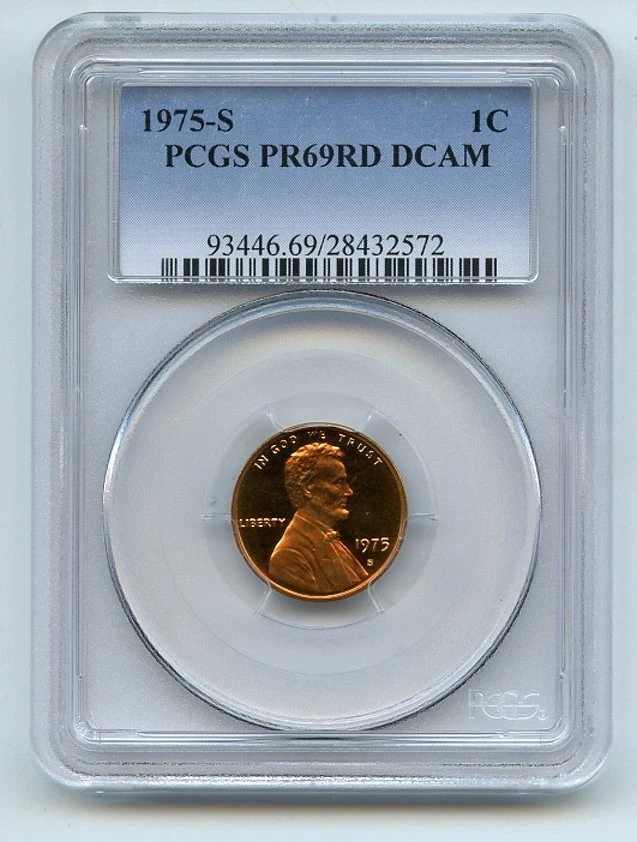 1975 S 1C Lincoln Cent Proof PCGS PR69DCAM - Image 1 of 1