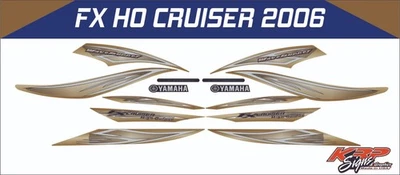 YAMAHA WAVERUNNER FX HO CRUISER 2006 Graphics / Decal / Sticker Kit GOLD CUSTOM - Image 1 of 2