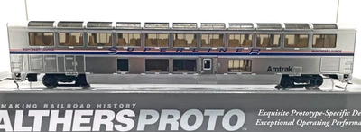 HO WALTHERS 920-12090 BOMBARDIER SUPERLINER SIGHTSEER LOUNGE AMTRAK IV LIGHTED - Image 1 of 2