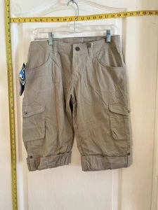 Kuhl Shorts Women’s 6 khaki Kurve Roll Down Legs Mid Rise - Picture 1 of 6