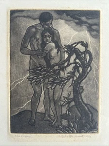 Leslie Henderson (Pennsylvania 1895-1988) Confusion Signed Mezzotint WPA Era - Picture 1 of 6