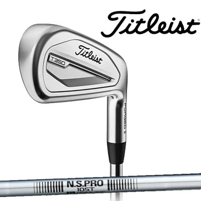 Titleist Men's T350 Iron Set 6-9 PW, W / NS PRO 105T S - Image 1 of 4