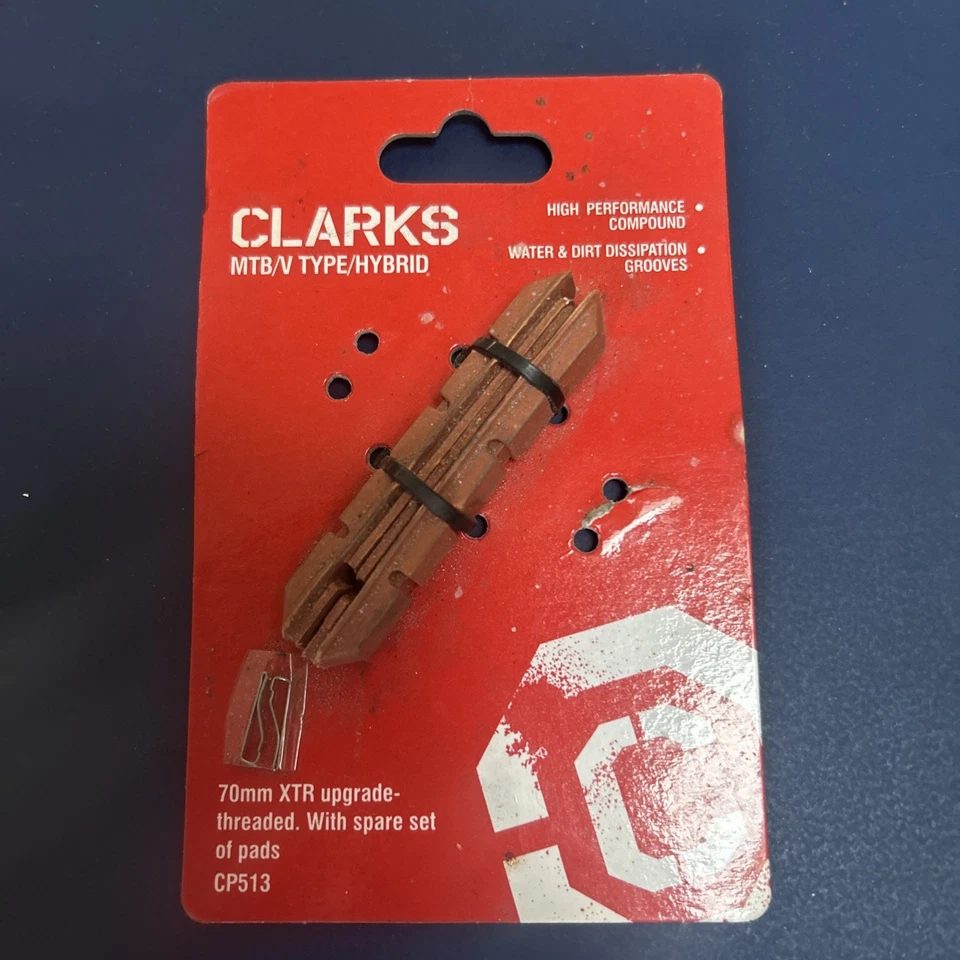 70mm XTR Upgrade -V Brake Threaded Type Brake Pads With Extra Pad Clarks  - Image 1 of 2