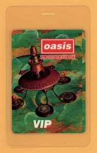 Oasis 1997 Be Here Now Tour VIP pase laminado detrás del escenario - Imagen 1 de 1