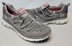 Skechers Women Size 6 Sport Athletic Slip On Gray Walking Sneakers Shoes - Picture 1 of 10