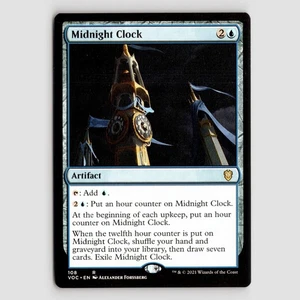 Midnight Clock - VOC #108 Rare - NM / Mint Crimson Vow Commander Single - Picture 1 of 2