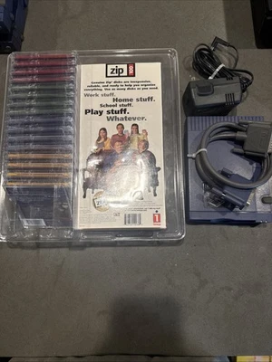Iomega Zip Disks (16) 100 MB 多色带塔密封带 Zip 100 驱动器 — 第 1/4 张图片