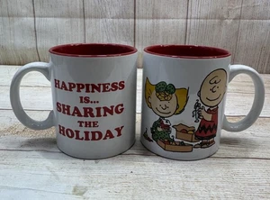 2x Bioworld Peanuts Christmas Charlie Brown & Sally 12 Oz Mug - Picture 1 of 7
