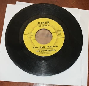 Northern Soul Autographs Sad Sad Feeling Joker 719 Los Angles Eccentric R&B Funk - Bild 1 von 2