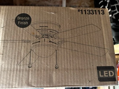 New Harbor Breeze 52 Inch Ceiling fan Bronze LED - Image 1 of 2