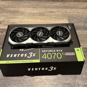 MSI GeForce RTX 4070 Ti SUPER VENTUS 3X NEGRO OC 16GB 16G GDDR6 NVIDIA PC Juegos - Imagen 1 de 21