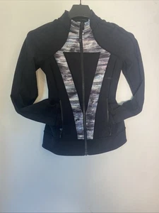 Black Lululemon Jacket Youth Size 10 No Hood With Zipper With Pockets  - Picture 1 of 3