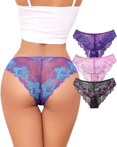 Ropa interior de encaje para mujer Sexy Panty descarada Sin costuras Ropa interior para mujer Hipster La - Imagen 1 de 8