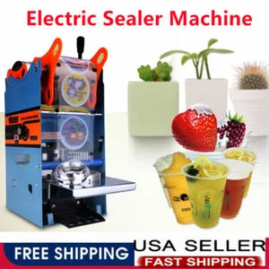 Electric Cup Sealing Machine Bubble Semi-automatic Tea Cup Sealer 300-500 Cups/h - Picture 1 of 12