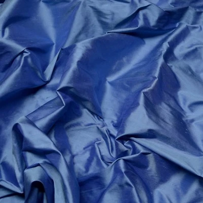 Iridescent Steel Blue 100% Silk Shantung 54" Wide, By The Yard (SF-5075) - Image 1 of 4