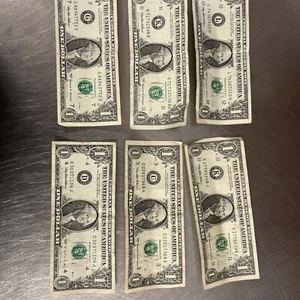 Lot of Six 1999 $1 One Dollar Bill Federal Reserve Note  Vintage Rare - Picture 1 of 18