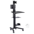 Yescom Mobile Desktop Pc Cart Computer Monitor Stand Workstation Home Office