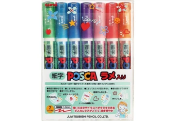 Mitsubishi Uni Posca PC3ML7C Marker Pen with Glitter 7colors 1.0mm - Image 1 of 2