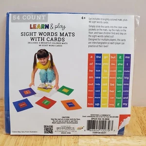 Learn & Play Sight Words Cards W/6 Brightly Colored Mats & 48 Sight Word Cards - Picture 1 of 2