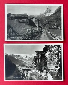2 x Foto AK ZERMANTT Schweiz um 1930 Matterhorn mit Landschaft  ( 149349 - Bild 1 von 2