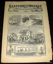UNCLE TOM ART 1861 POTOMAC BIVOUAC CIVIL WAR HARPER'S WEEKLY 100th ANNIVERSARY