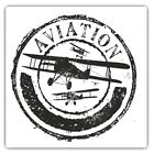 2 x Square Stickers 10 cm - Aviation Planes Aircraft Vintage Airplane Cool Gift