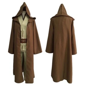 Adult Star Wars Obi-Wan Kenobi Jedi Knight Master Cloak Halloween Costume Outfit - Picture 1 of 14