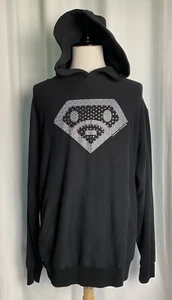 Vintage A Bathing Ape Bape 2004 Baby Milo Swarovski Crystal Black XL Hoody Rare - Picture 1 of 12