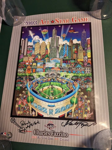Signed - Charles Fazzino 3D Art  2003 MLB All Star Game Chicago White Sox Cover