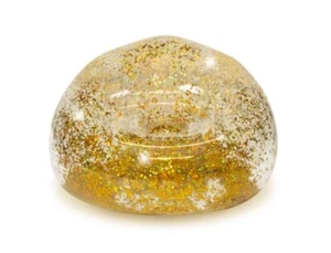 Mainstays Kids Inflatable Glitter Chair Gold Holds Up To 250 Lbs In/Out Doors - Picture 1 of 4