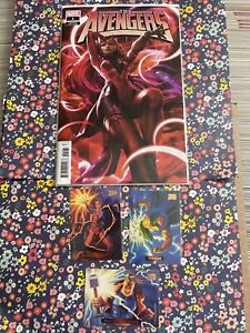 AVENGERS #1 DERRICK CHEW SCARLET WITCH VARIANT COVER 2023 marvel masterpieces