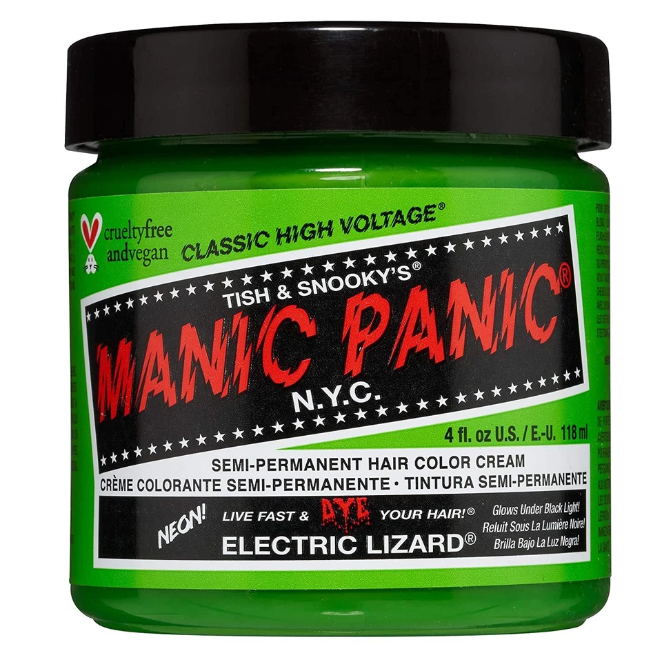 Tinte de cabello semipermanente MANIC PANIC - Lagarto eléctrico - 4 oz Foto 1 de 1