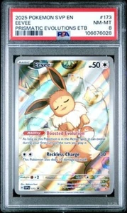 PSA 8 Pokemon SVP EN-SV Black Star Promo Eevee #173 carta classificata - Foto 1 di 2
